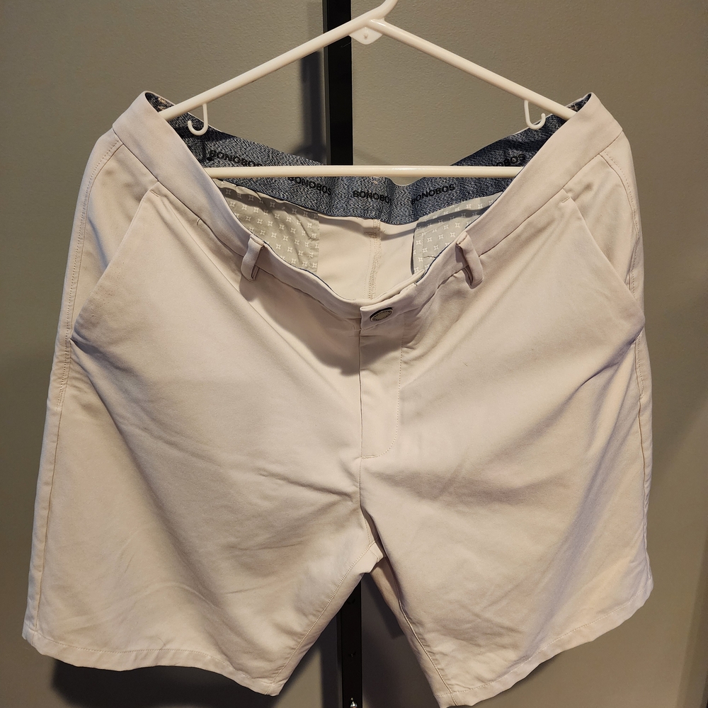 Men's Flat Front Chino Golf Shorts in Light Beige Bonobos Casual